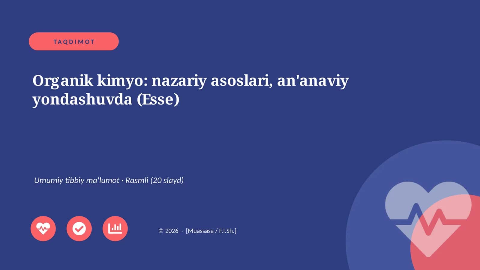 Organik kimyo: nazariy asoslari, an'anaviy yondashuvda