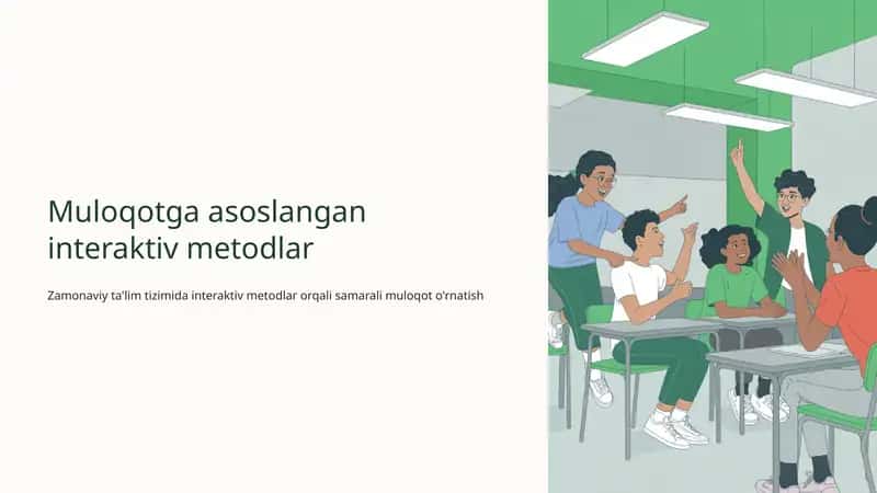Muloqotga asoslangan interaktiv metodlar