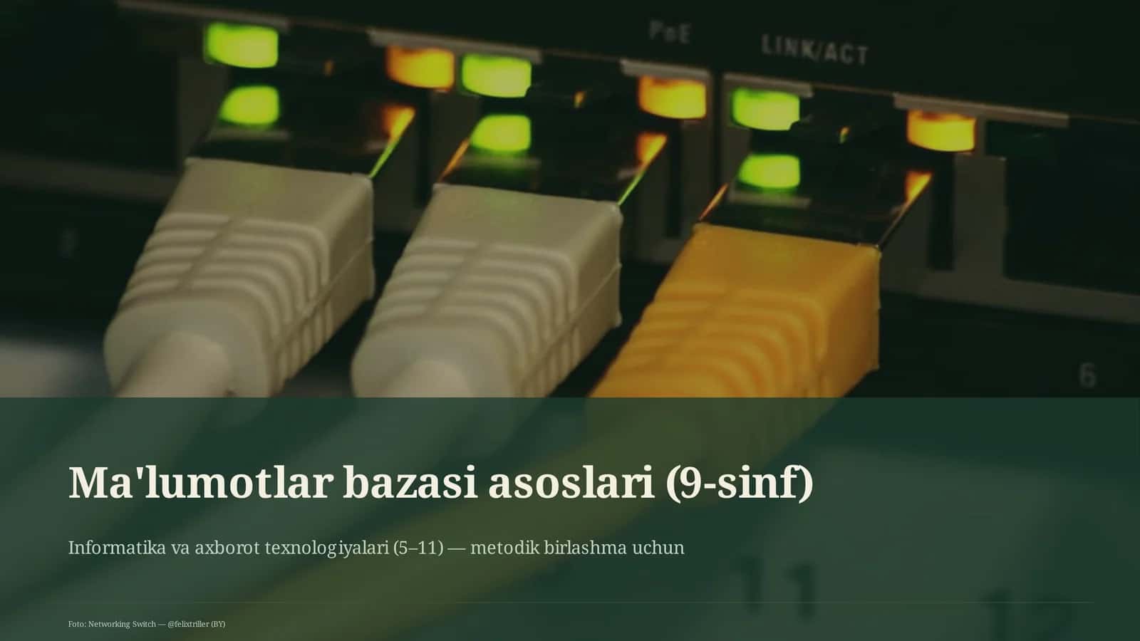 Ma'lumotlar bazasi asoslari (9-sinf)