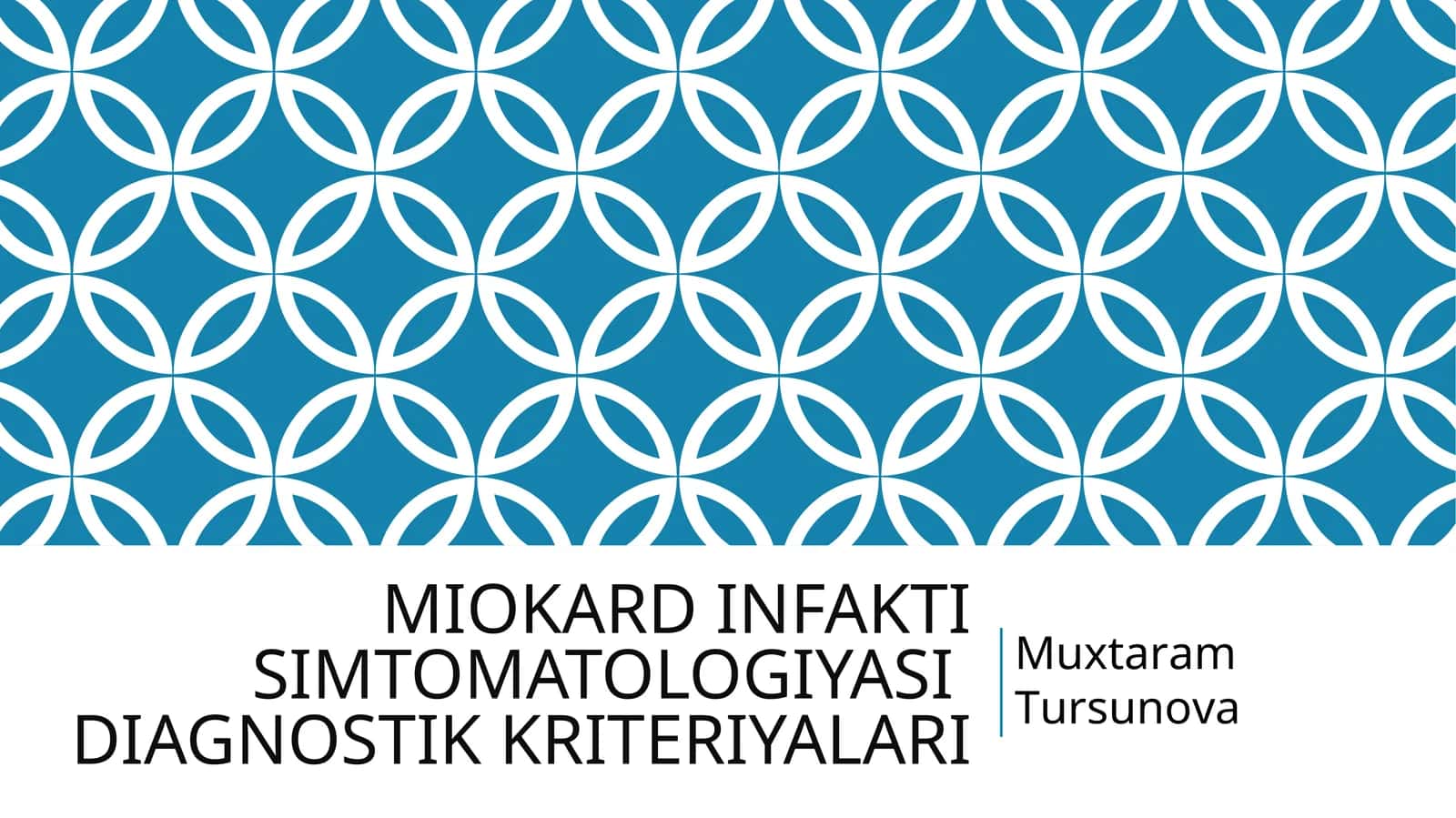 MIOKARD INFAKTI SIMTOMATOLOGIYASI DIAGNOSTIK KRITERIYALARI