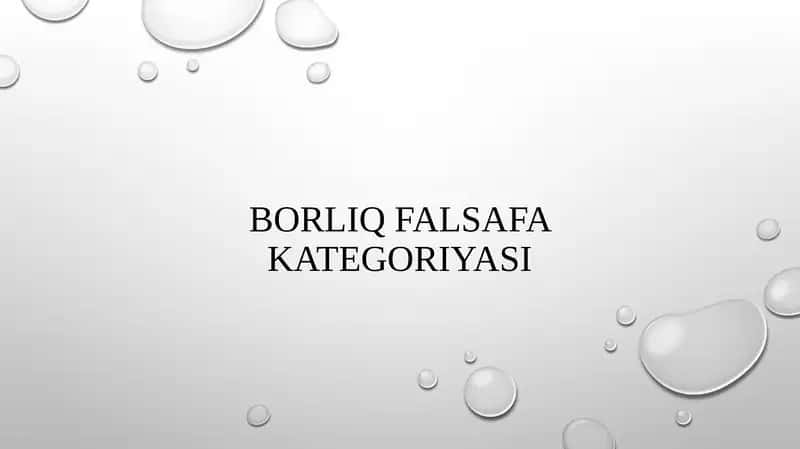 Borliq Falsafa Kategoriyasi