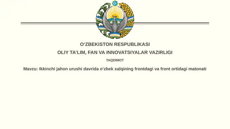 Frontdagi oʻzbekistonliklar