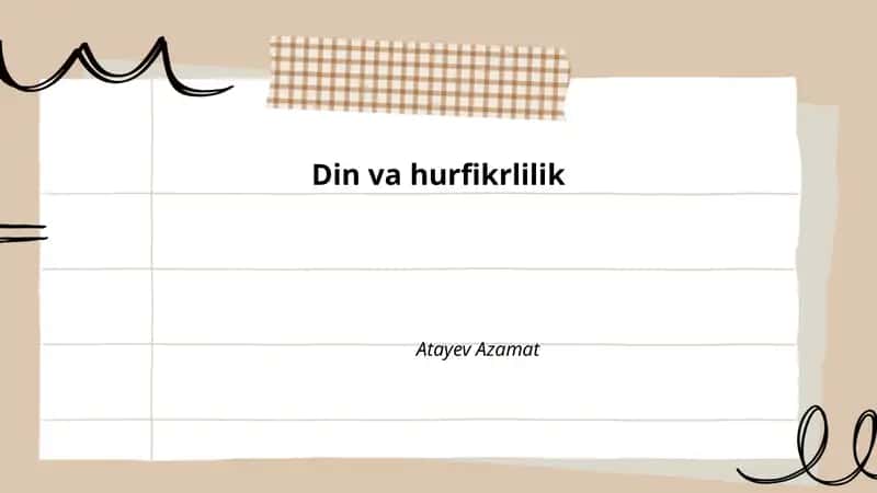 Din va hurfikrlilik