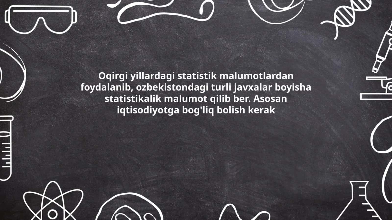 O'zbekistondagi turli javxalar bo'yicha statistikalik ma'lumot