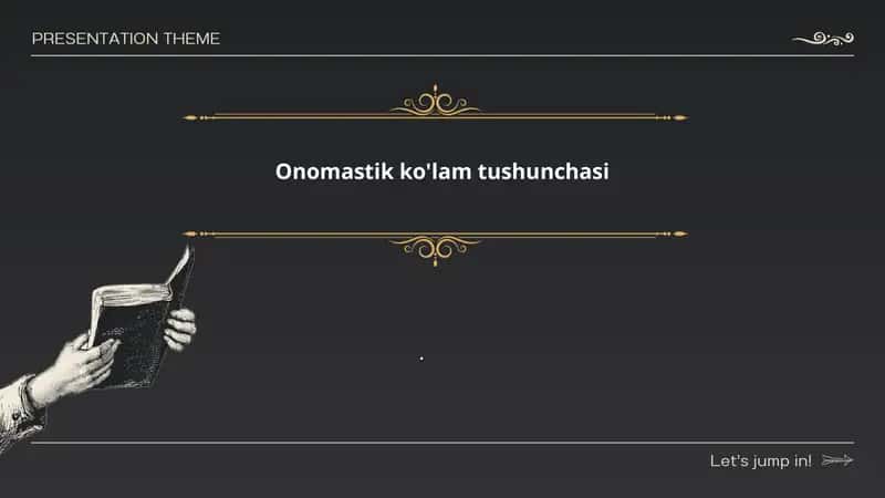 Onomastik ko'lam tushunchasi