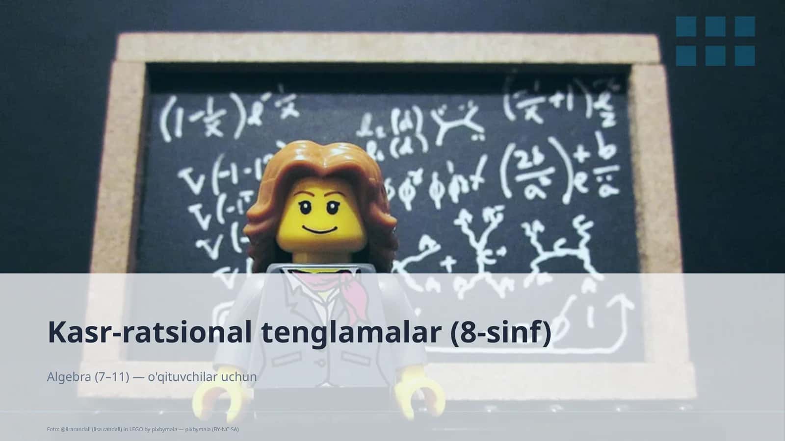 Kasr-ratsional tenglamalar (8-sinf)
