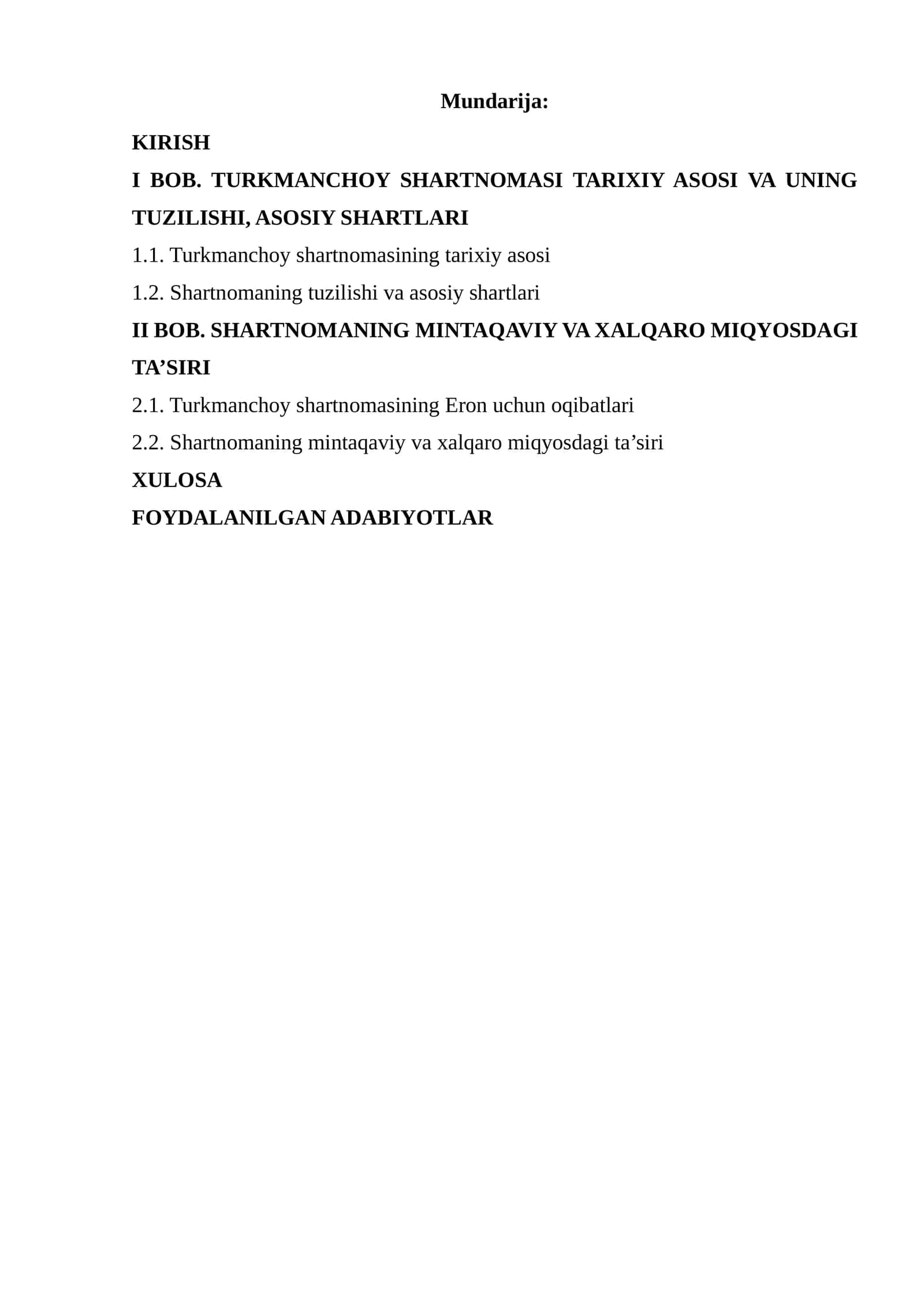 Turkmanchoy shartnomasi