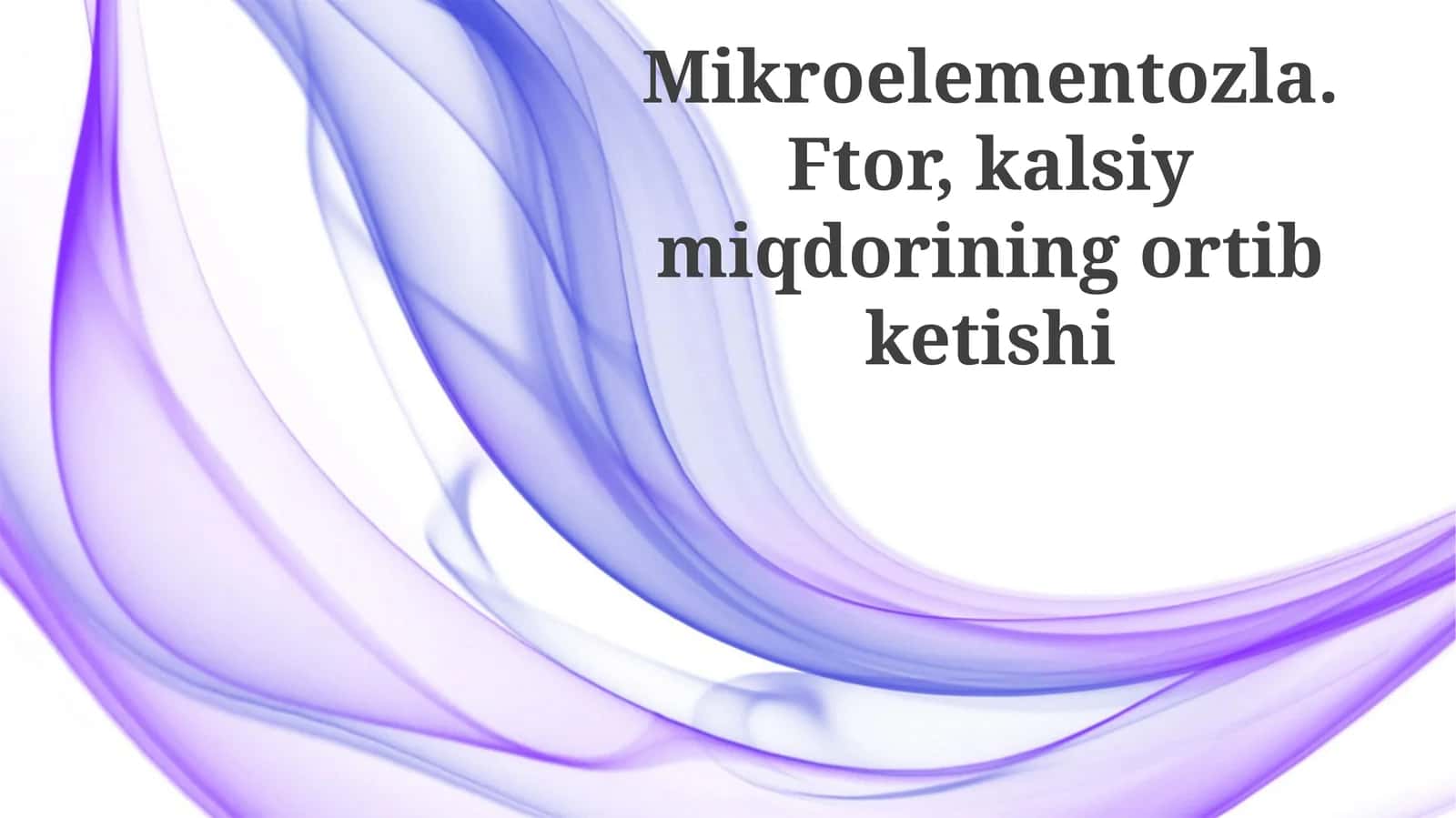 Ortiqcha ftor va kaltsiyni ta'siri