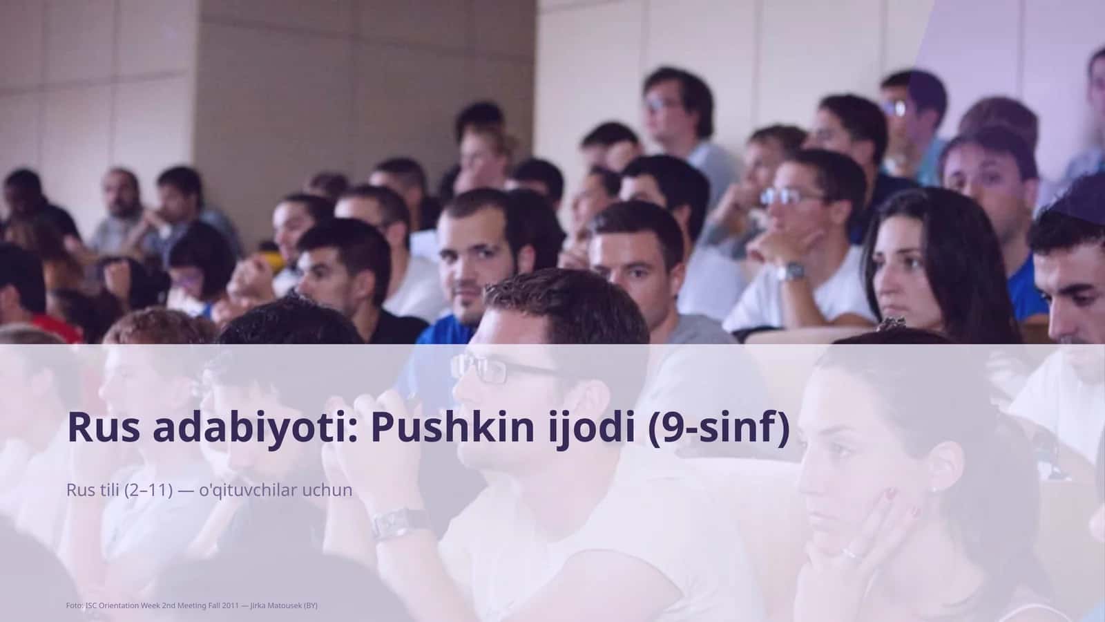 Rus adabiyoti: Pushkin ijodi (9-sinf)