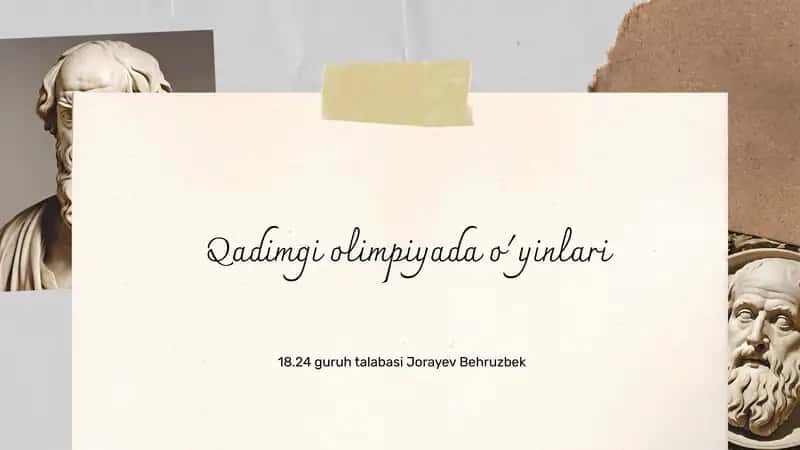 Qadimgi Olimpiyada o'yinlari