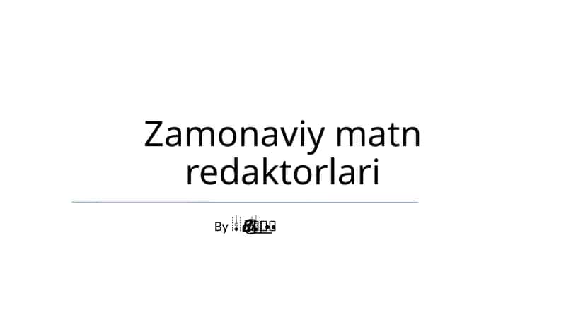Zamonaviy matn redaktorlari