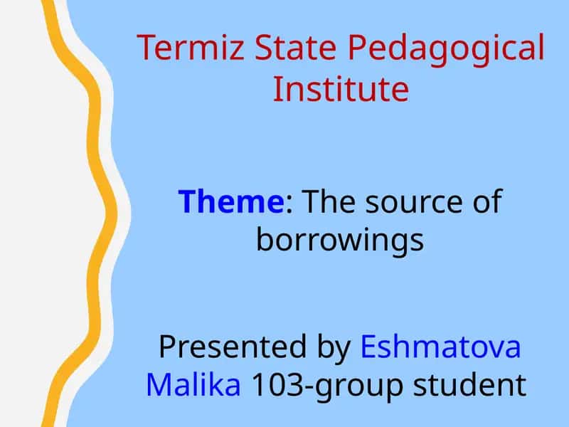 Termiz State Pedagogical Institute