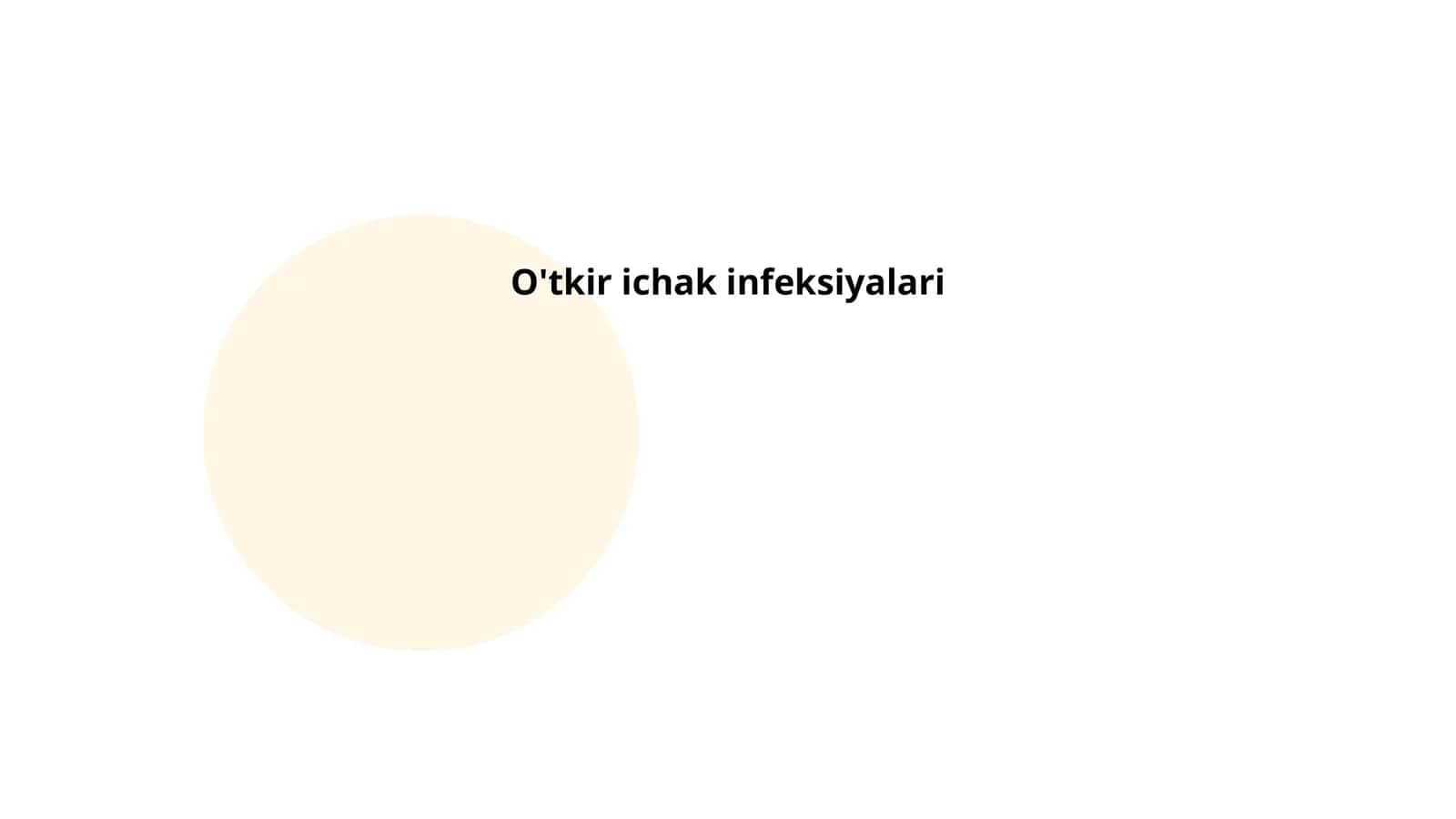 O'tkir ichak infeksiyalari