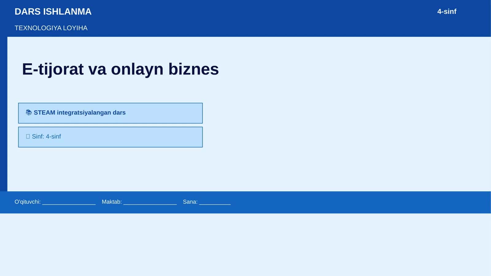 TEXNOLOGIYA LOYIHA