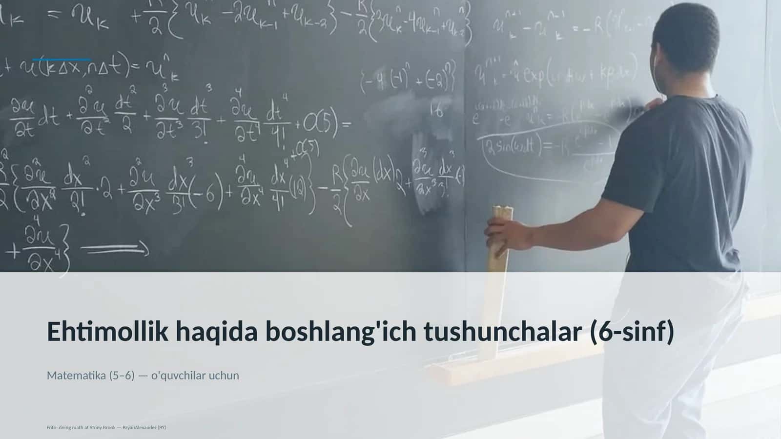 Ehtimollik haqida boshlang'ich tushunchalar (6-sinf)