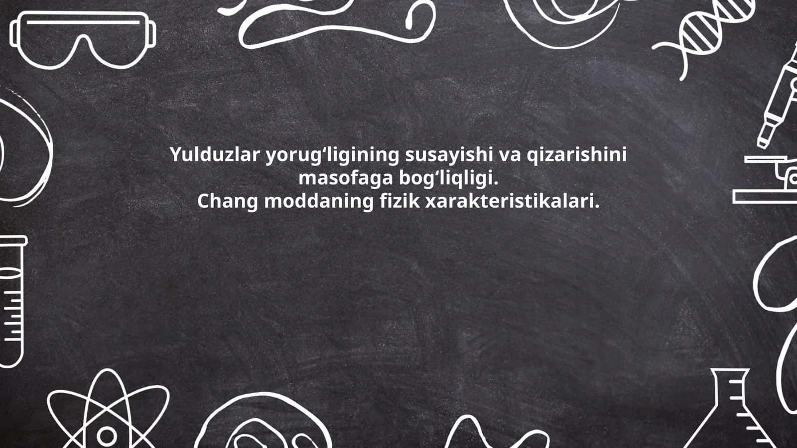 Kosmik chang moddalarining optik xususiyatlari