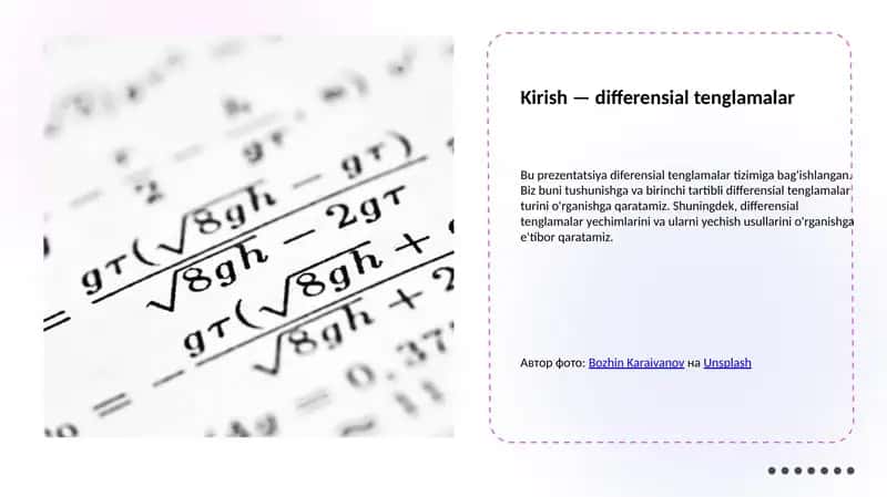 Differensial tenglamalar