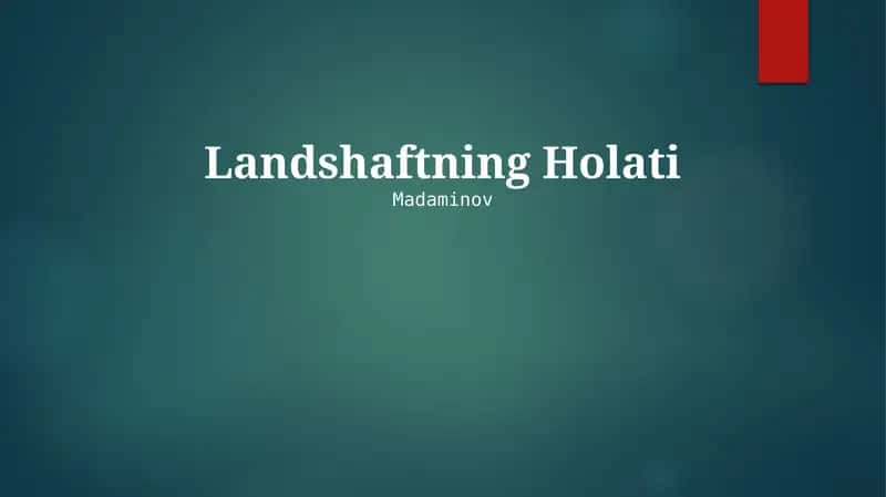 Landshaftning Holati