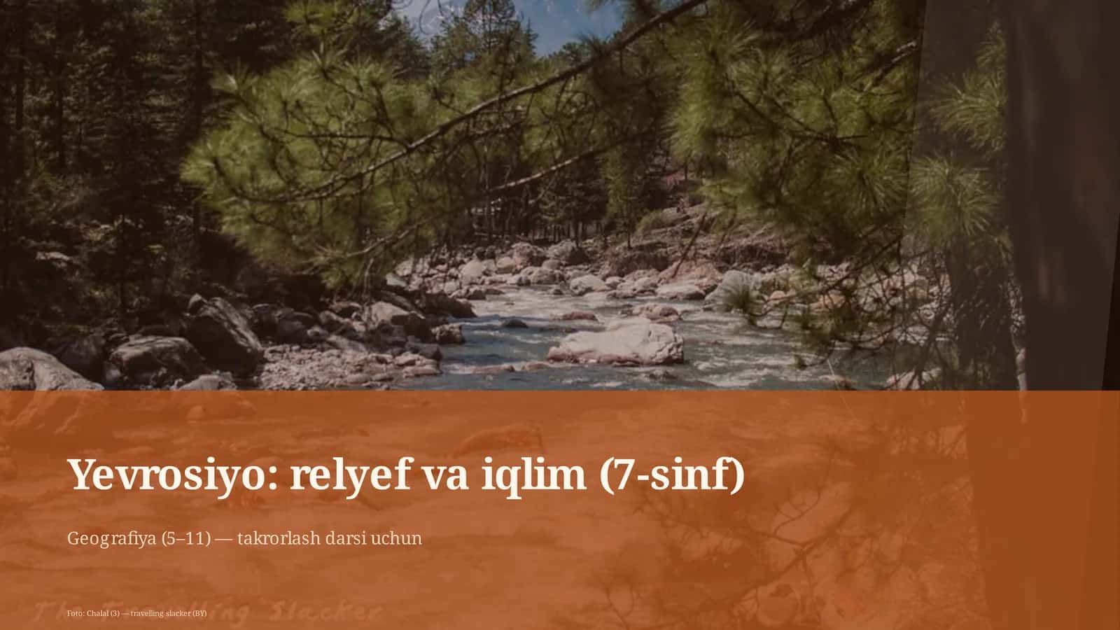 Yevrosiyo: relyef va iqlim (7-sinf)