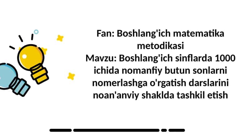 Boshlang'ich matematika metodikasi