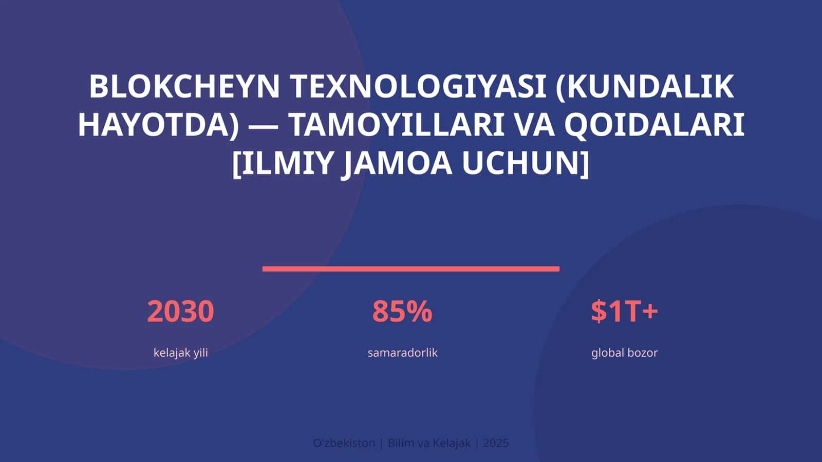 Blokcheyn Texnologiyasi (Kundalik Hayotda) - Tamoyillari va Qoidalari [Ilmiy Jamoa Uchun]