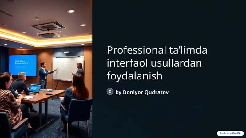 O‘qitishning interfaol usullari