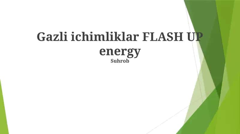 Gazli ichimliklar FLASH UP energy