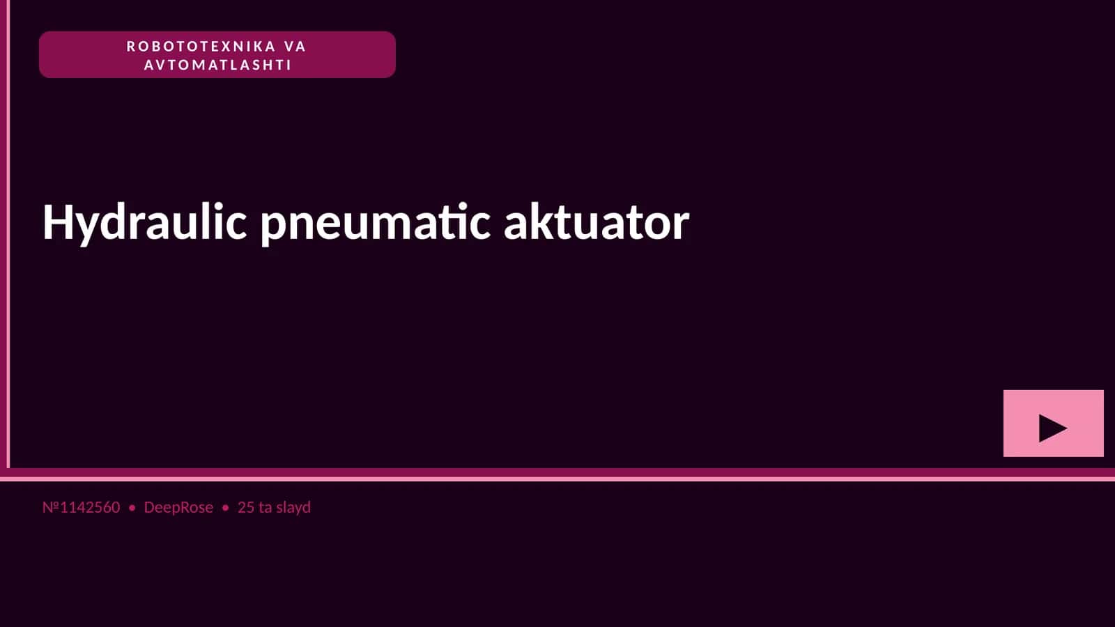 ROBOTOTEXNIKA VA AVTOMATLASHTI