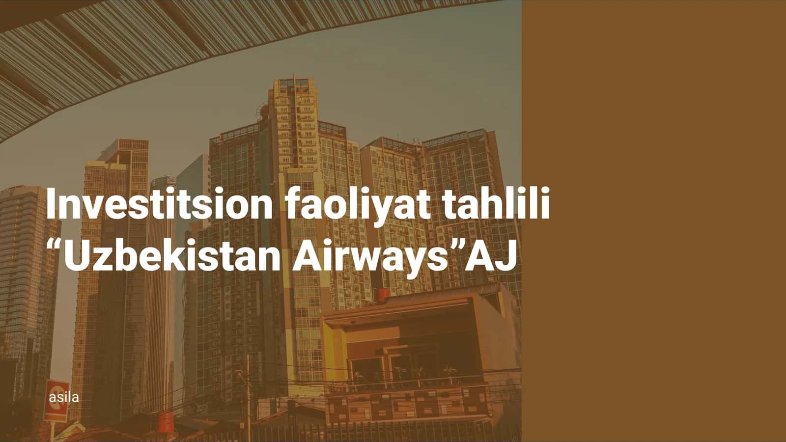 Investitsion faoliyat tahlili