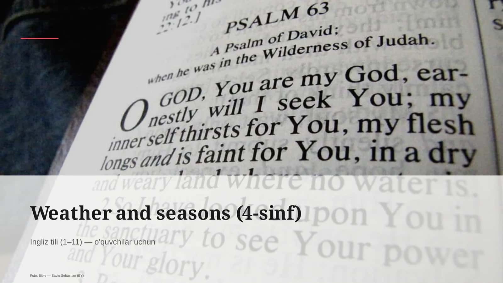 Weather and seasons (4-sinf)