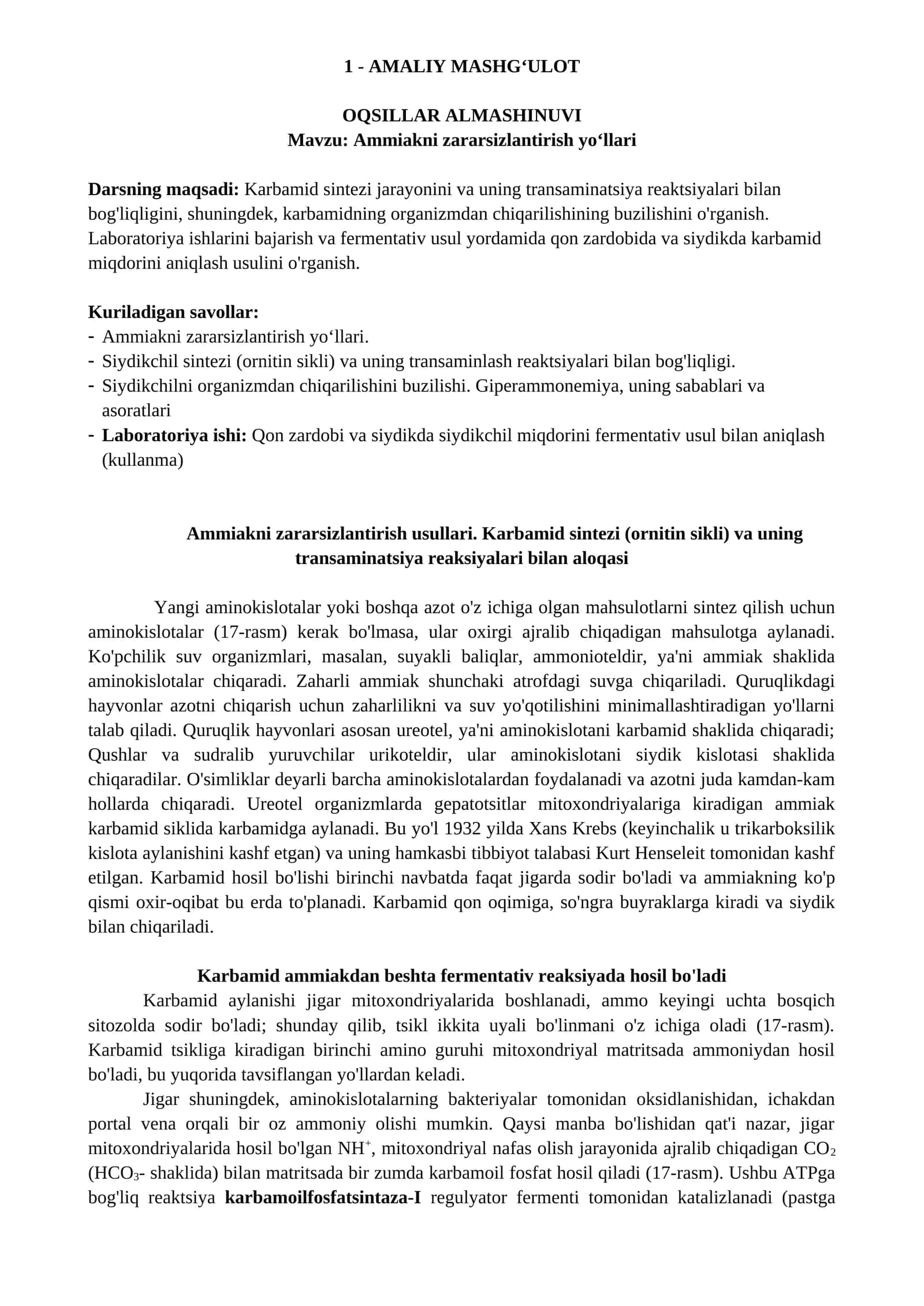 OQSILLAR ALMASHINUVI