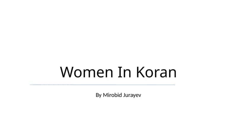 Ayollar Qur'onda