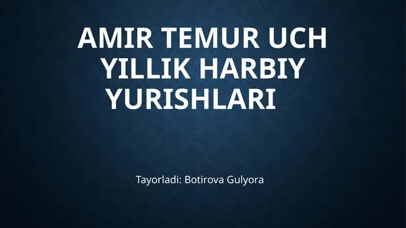 Uch yillik harbiy yurishlari