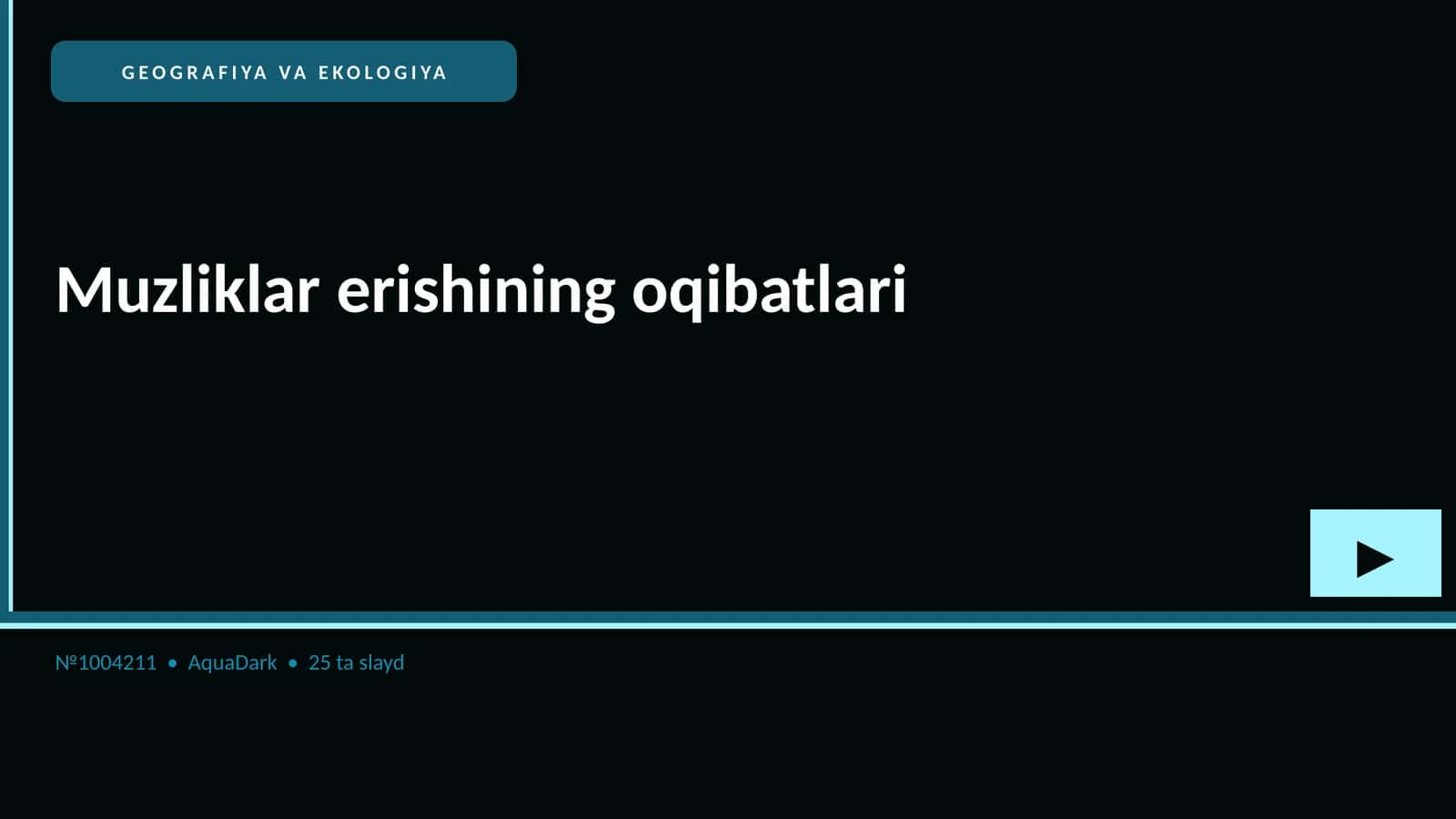 Muzliklar erishining oqibatlari