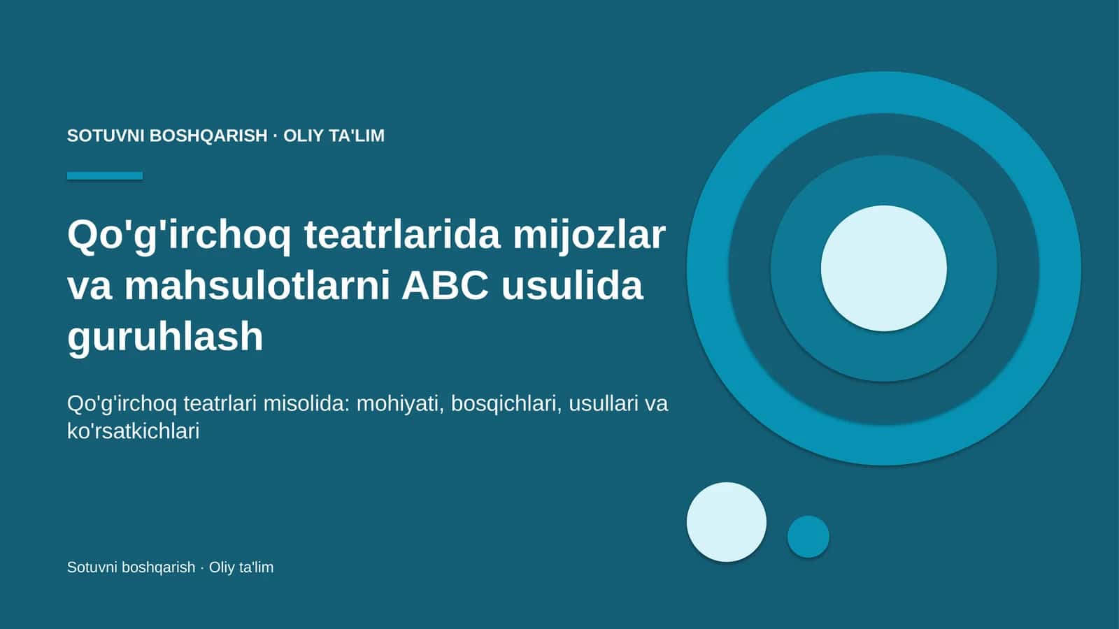 qo'g'irchoq teatrlarida mijozlar va mahsulotlarni abc usulida guruhlash 4783