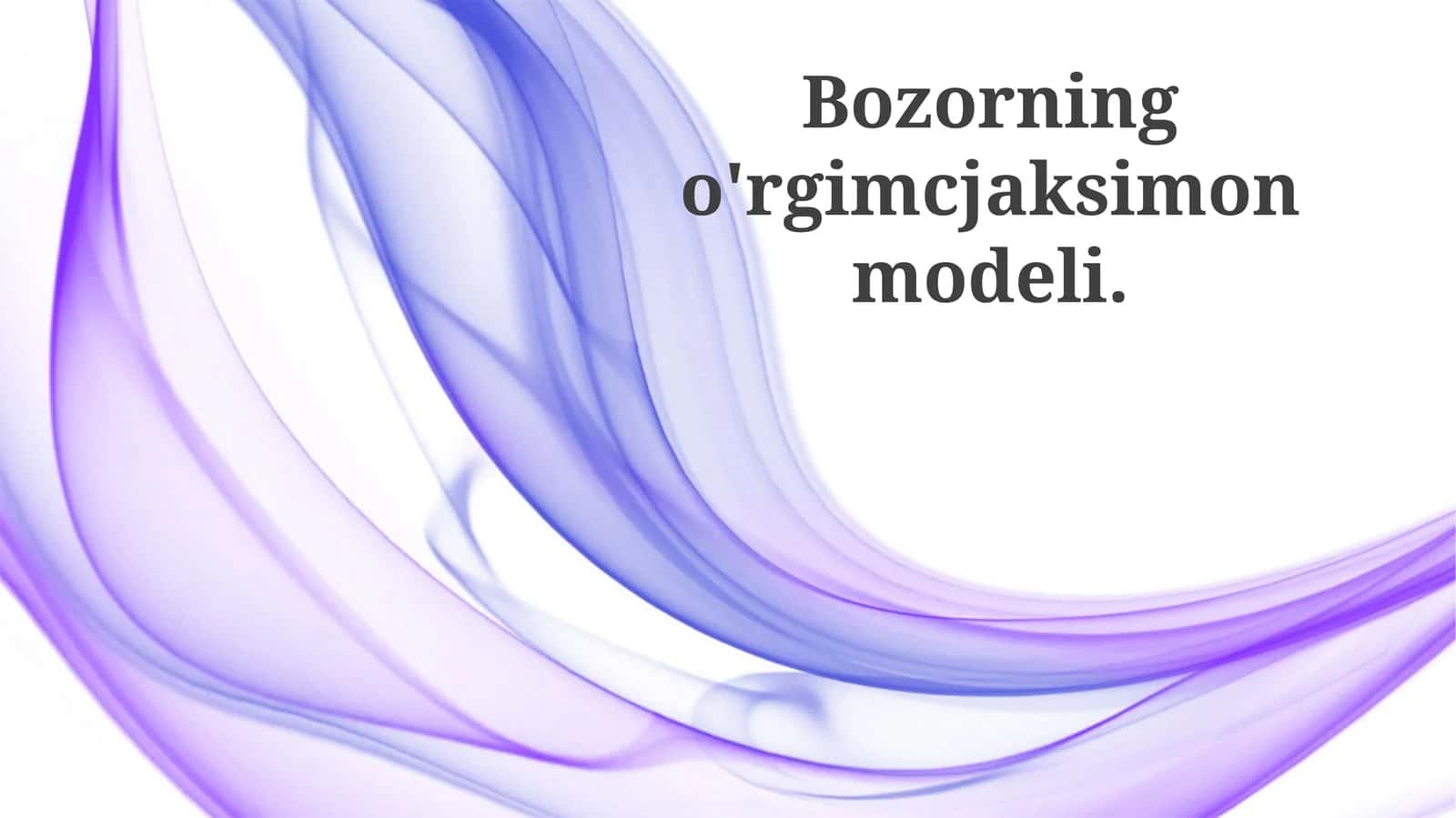 Bozorning o'rgimchaksimon modeli