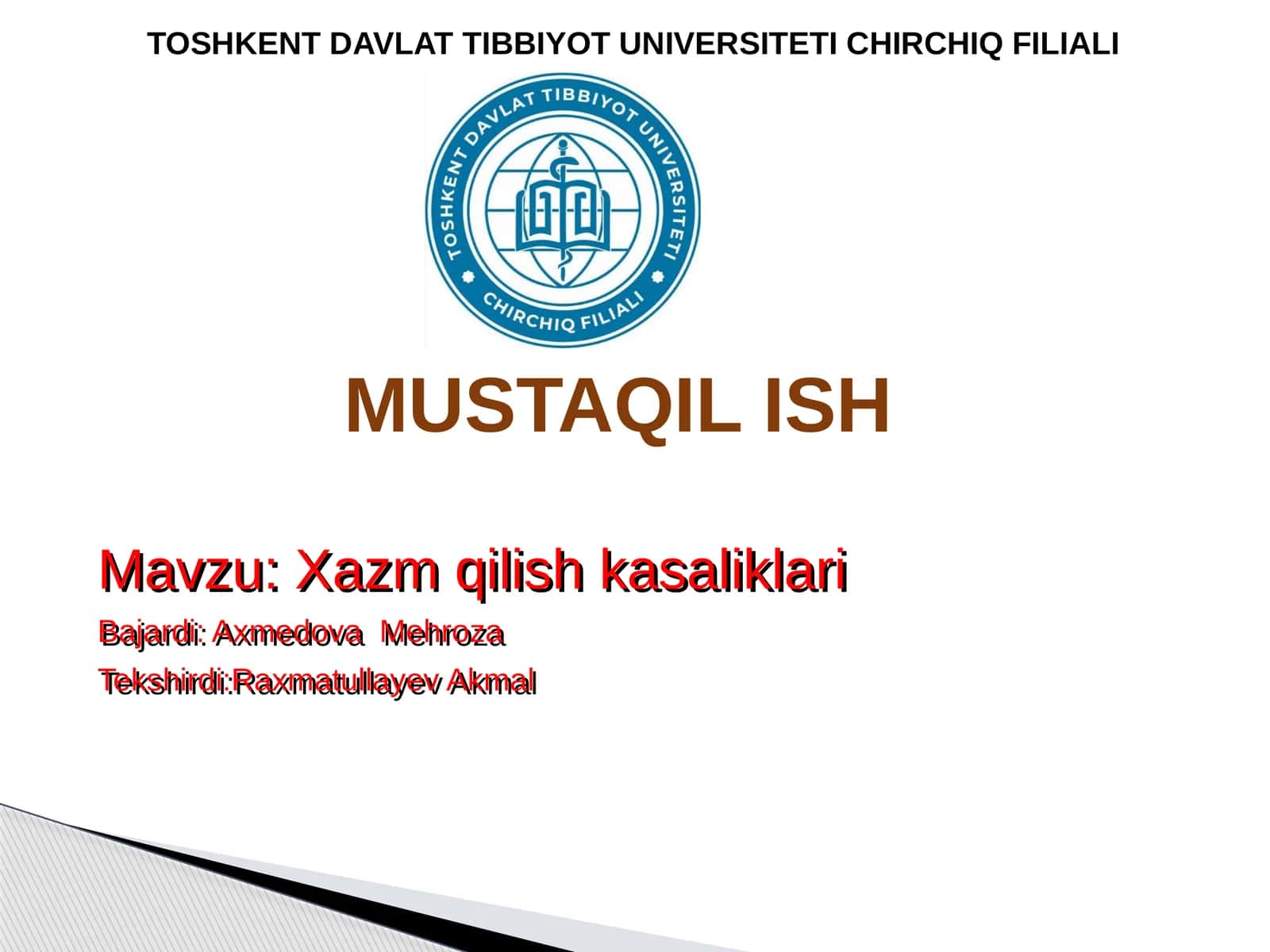 Xazm qilish kasaliklari