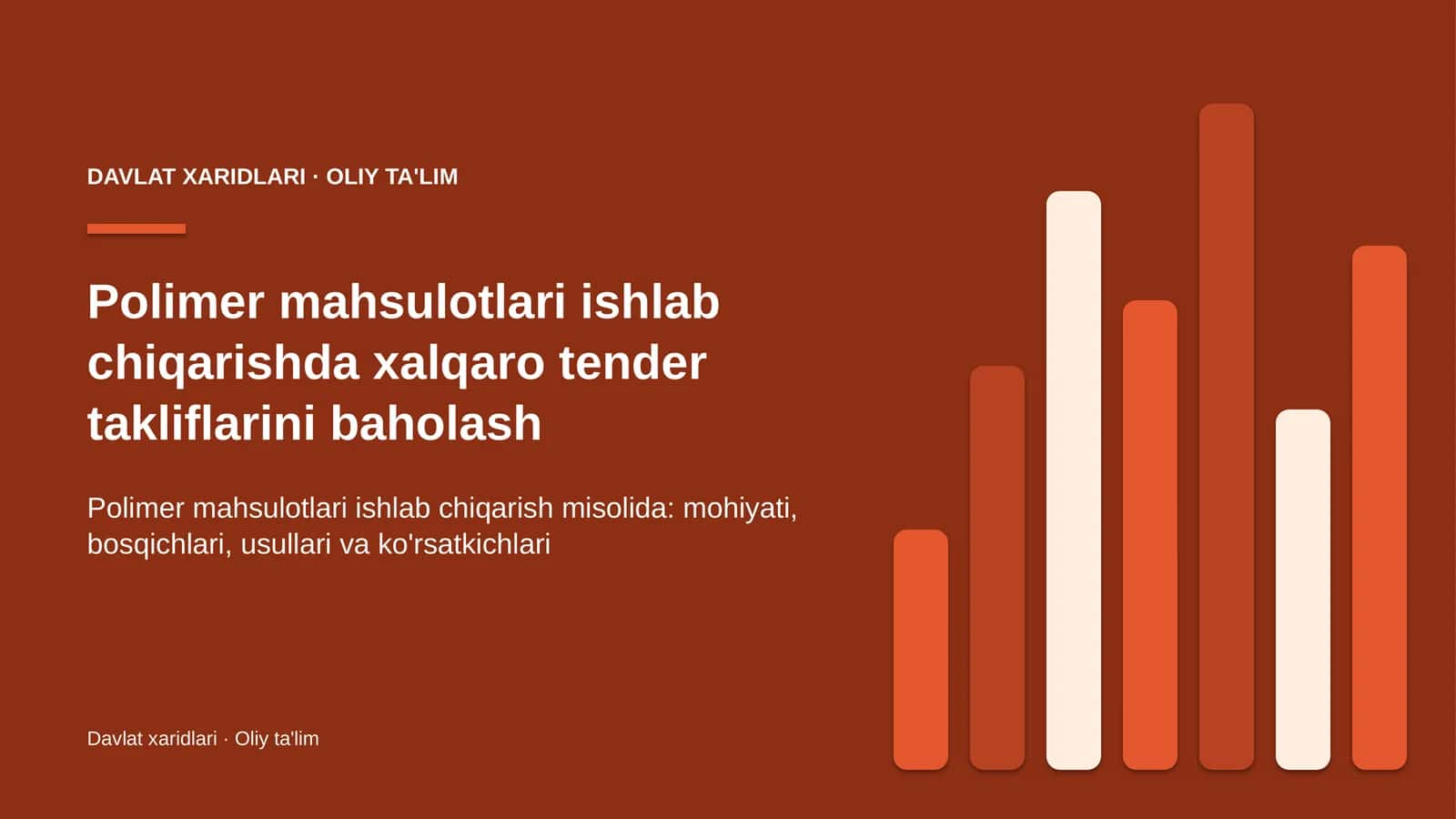 polimer mahsulotlari ishlab chiqarishda xalqaro tender takliflarini baholash 9900