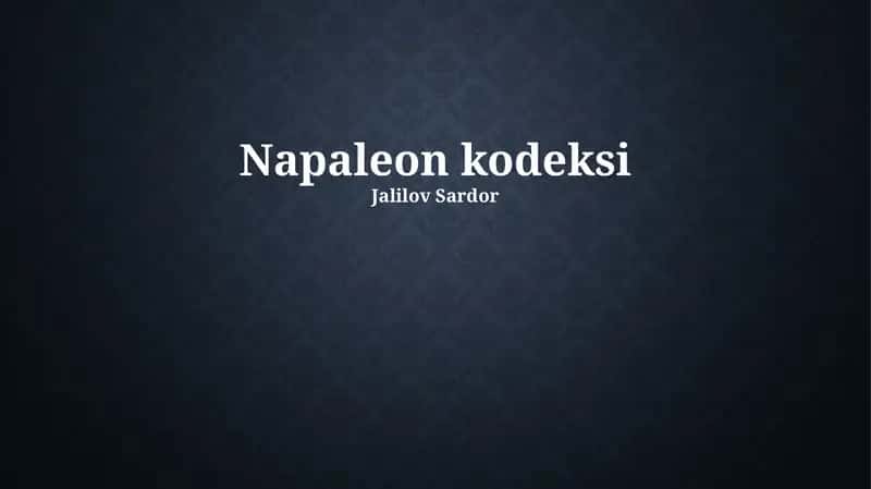 Napoleon Kodeksi