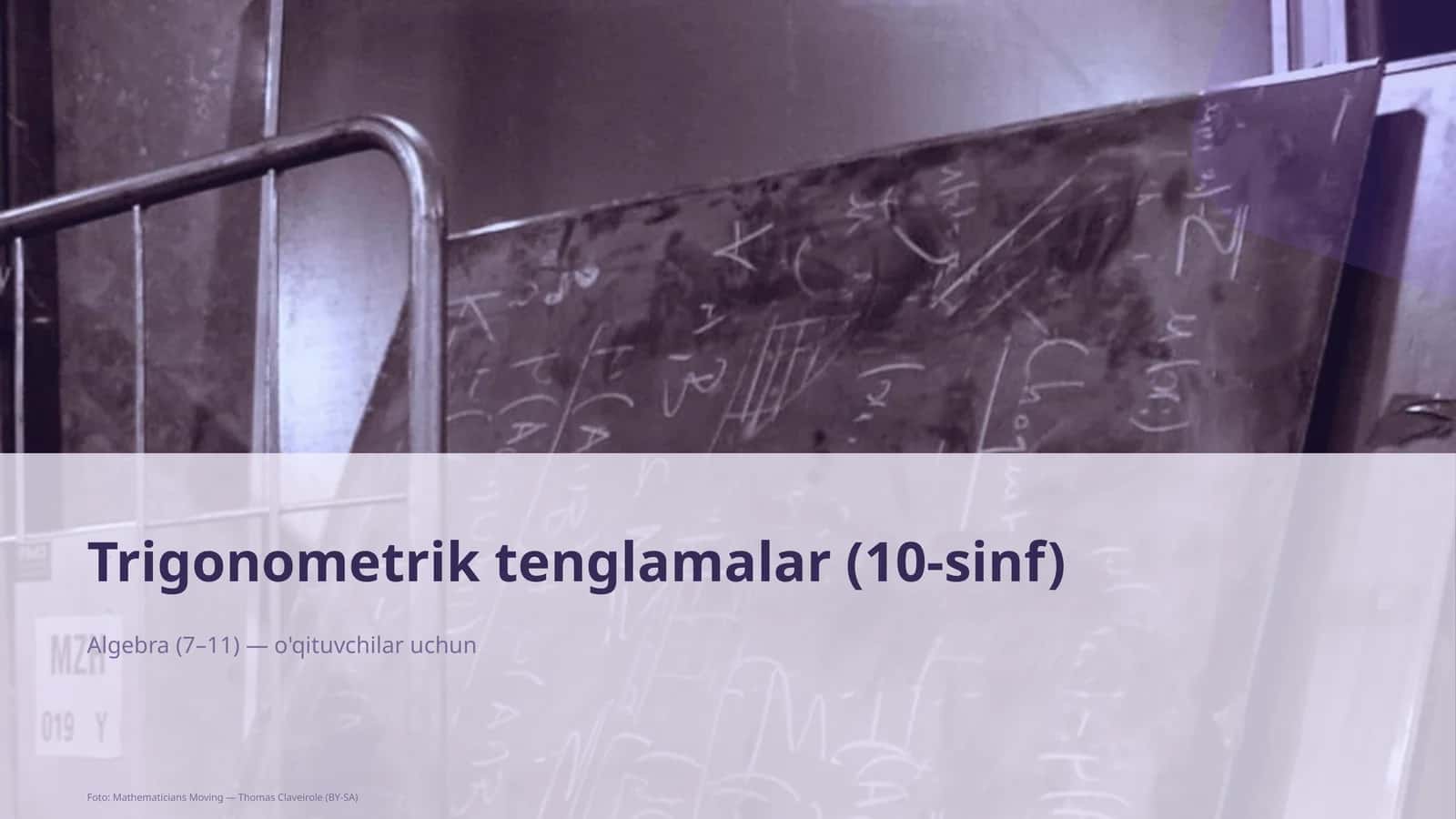 Trigonometrik tenglamalar (10-sinf)