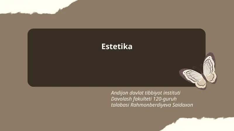 Estetika