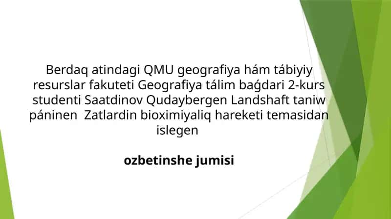 Geografiya hámtábiyiy resurslar fakuteti