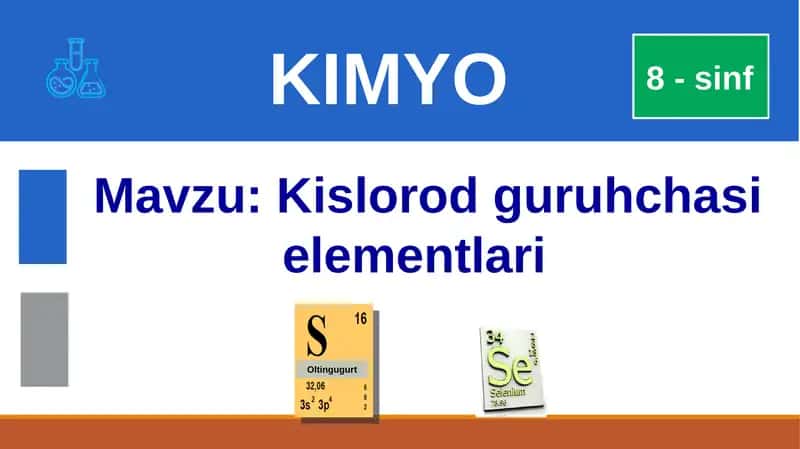 Kislorod guruhchasi elementlari