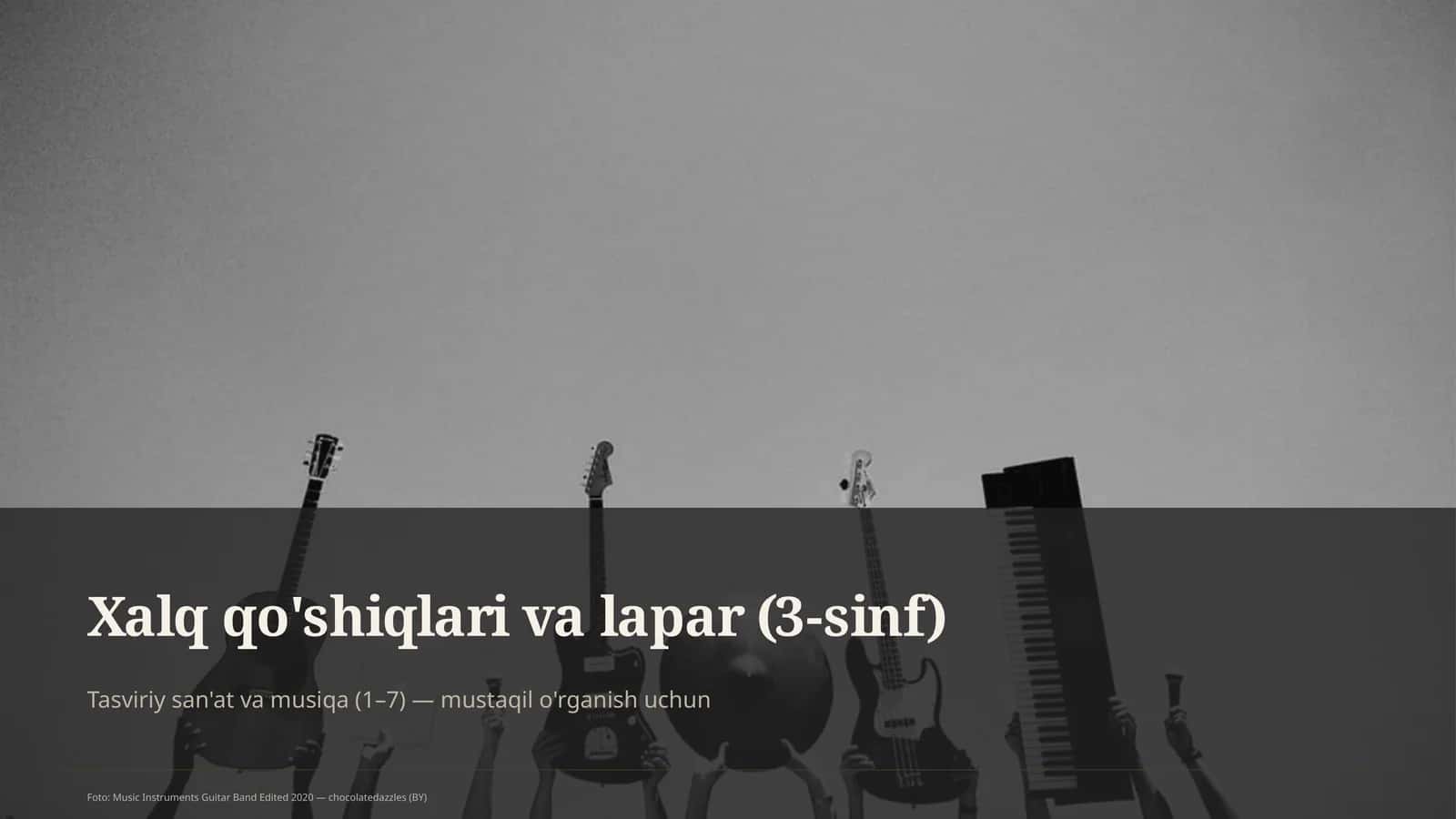 Xalq qo'shiqlari va lapar (3-sinf)