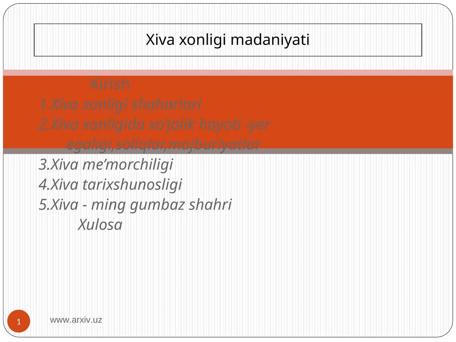 Xiva xonligi madaniyati