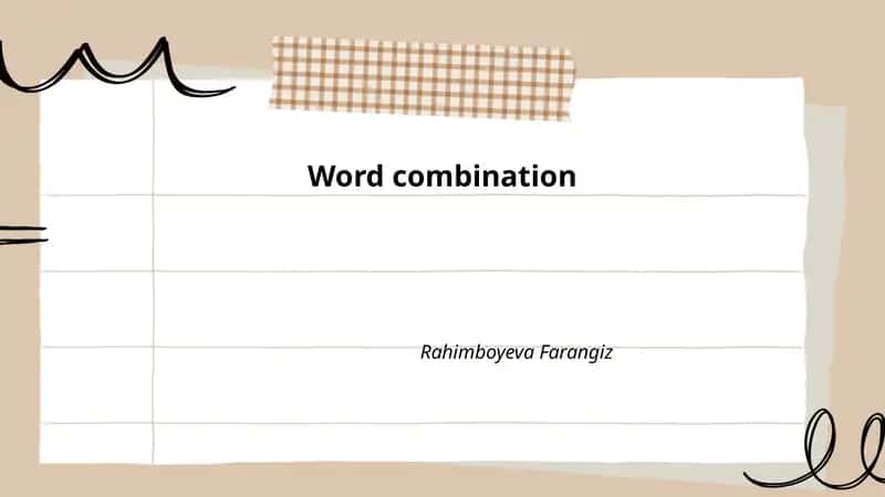 Word combination