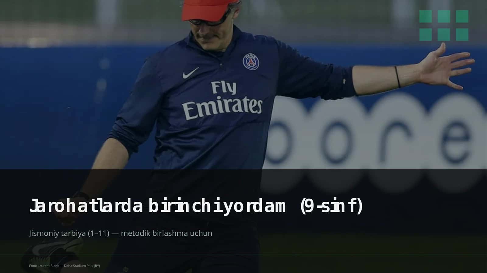 Jarohatlarda birinchi yordam (9-sinf)