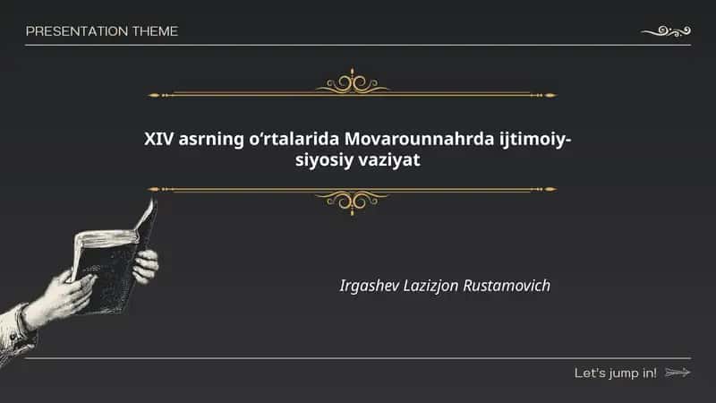 XIV asrning o‘rtalarida Movarounnahrda ijtimoiy-siyosiy vaziyat