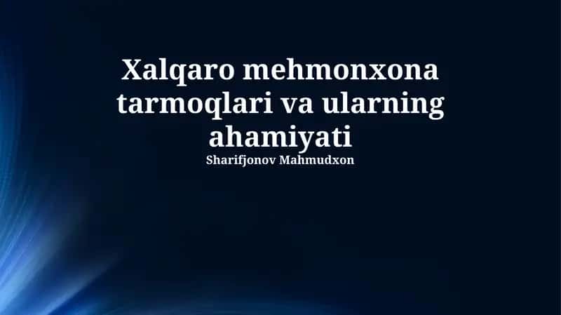 Xalqaro Mehmonxona Tarmoqlari