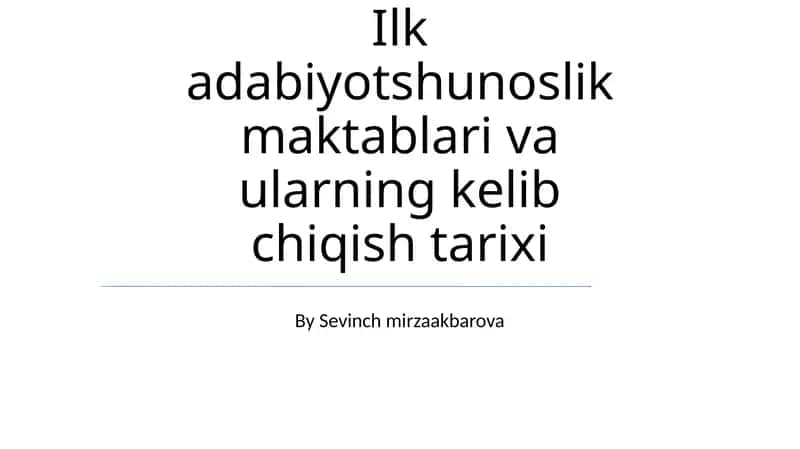 Erta O'rta Osiyo adabiyoti